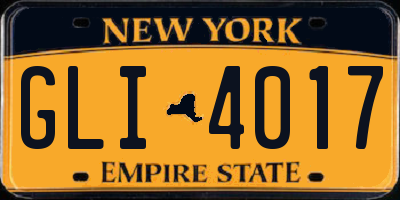 NY license plate GLI4017