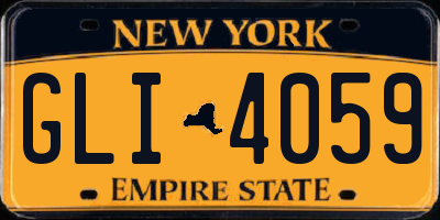 NY license plate GLI4059
