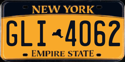 NY license plate GLI4062