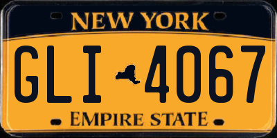 NY license plate GLI4067