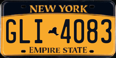 NY license plate GLI4083