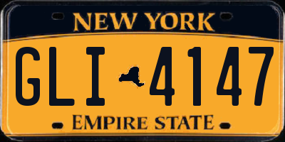 NY license plate GLI4147