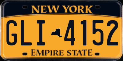 NY license plate GLI4152