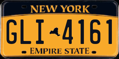 NY license plate GLI4161