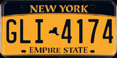 NY license plate GLI4174