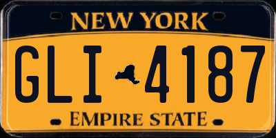 NY license plate GLI4187
