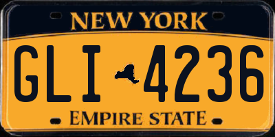 NY license plate GLI4236