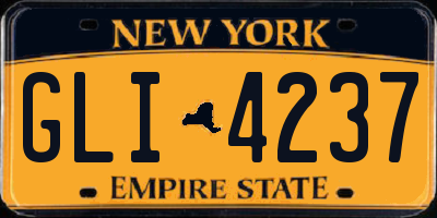 NY license plate GLI4237