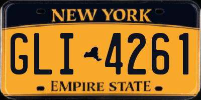 NY license plate GLI4261