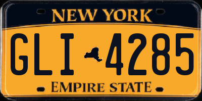 NY license plate GLI4285