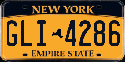 NY license plate GLI4286