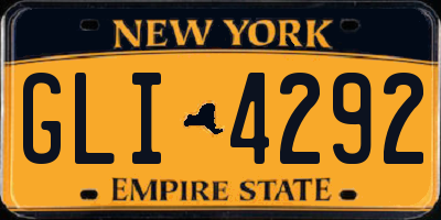 NY license plate GLI4292