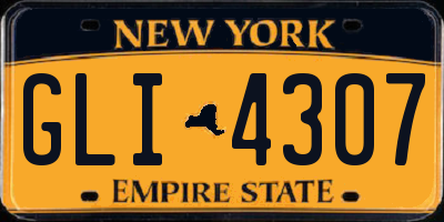 NY license plate GLI4307