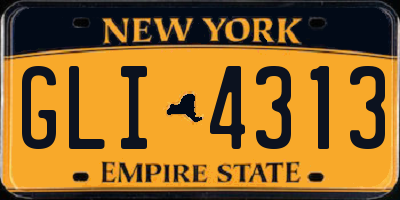 NY license plate GLI4313
