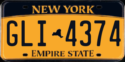 NY license plate GLI4374