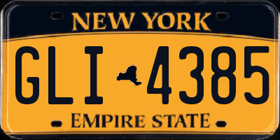NY license plate GLI4385