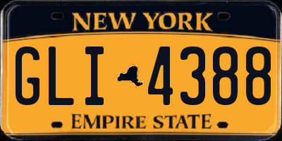 NY license plate GLI4388