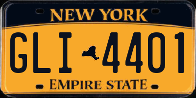NY license plate GLI4401