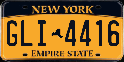 NY license plate GLI4416