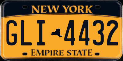NY license plate GLI4432