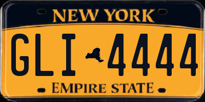 NY license plate GLI4444
