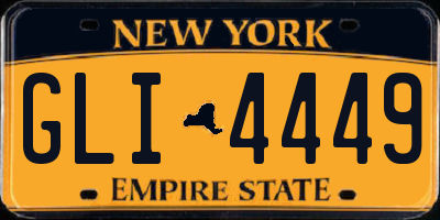 NY license plate GLI4449