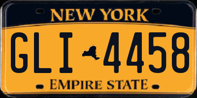 NY license plate GLI4458