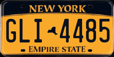 NY license plate GLI4485