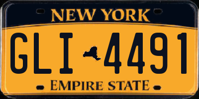 NY license plate GLI4491