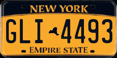 NY license plate GLI4493