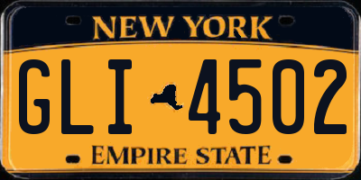 NY license plate GLI4502