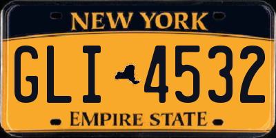 NY license plate GLI4532