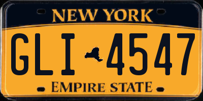 NY license plate GLI4547
