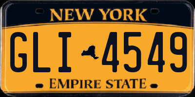 NY license plate GLI4549