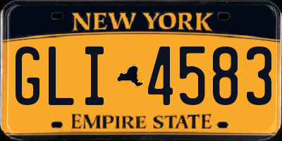 NY license plate GLI4583