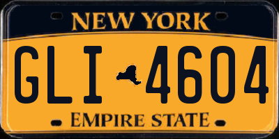 NY license plate GLI4604