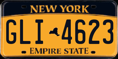 NY license plate GLI4623