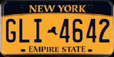 NY license plate GLI4642