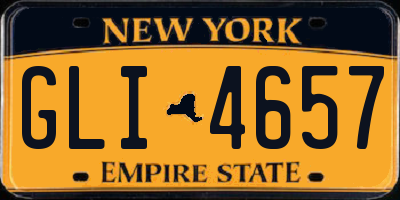 NY license plate GLI4657
