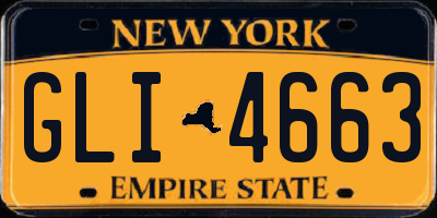 NY license plate GLI4663