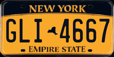 NY license plate GLI4667