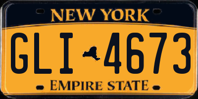 NY license plate GLI4673
