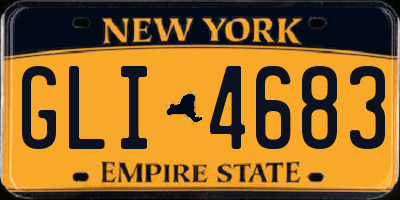NY license plate GLI4683