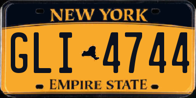 NY license plate GLI4744