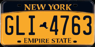 NY license plate GLI4763