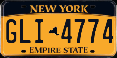 NY license plate GLI4774
