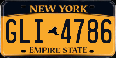 NY license plate GLI4786