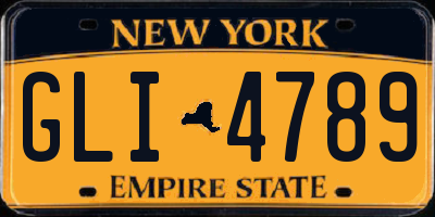 NY license plate GLI4789