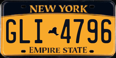 NY license plate GLI4796