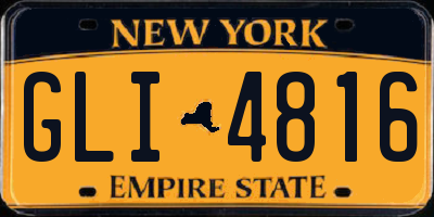 NY license plate GLI4816